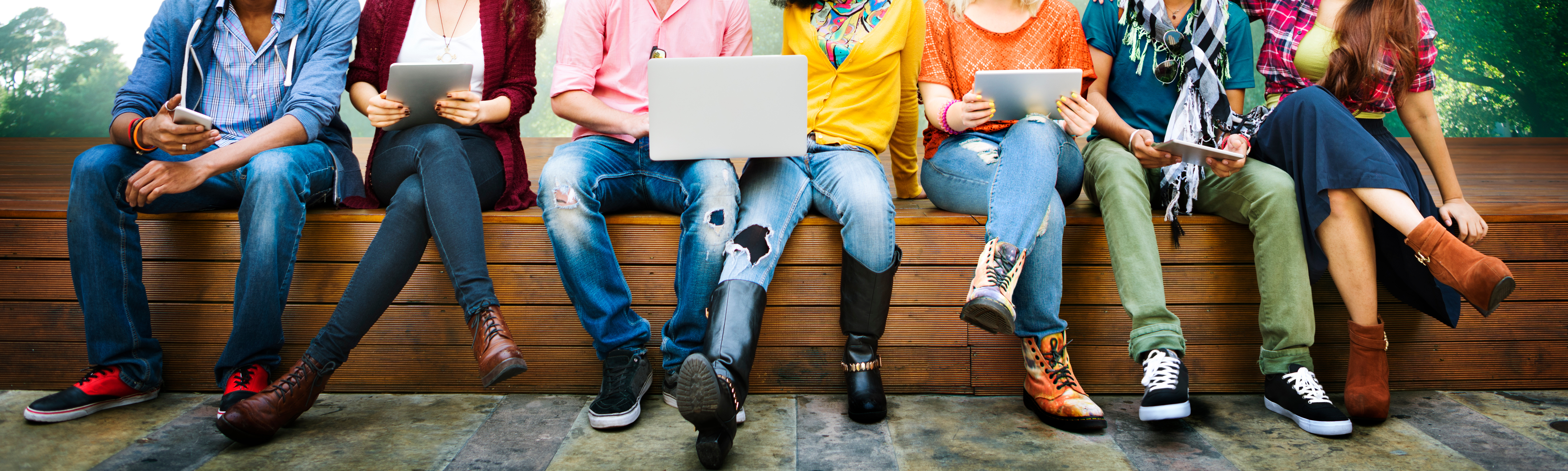 High school students studying together