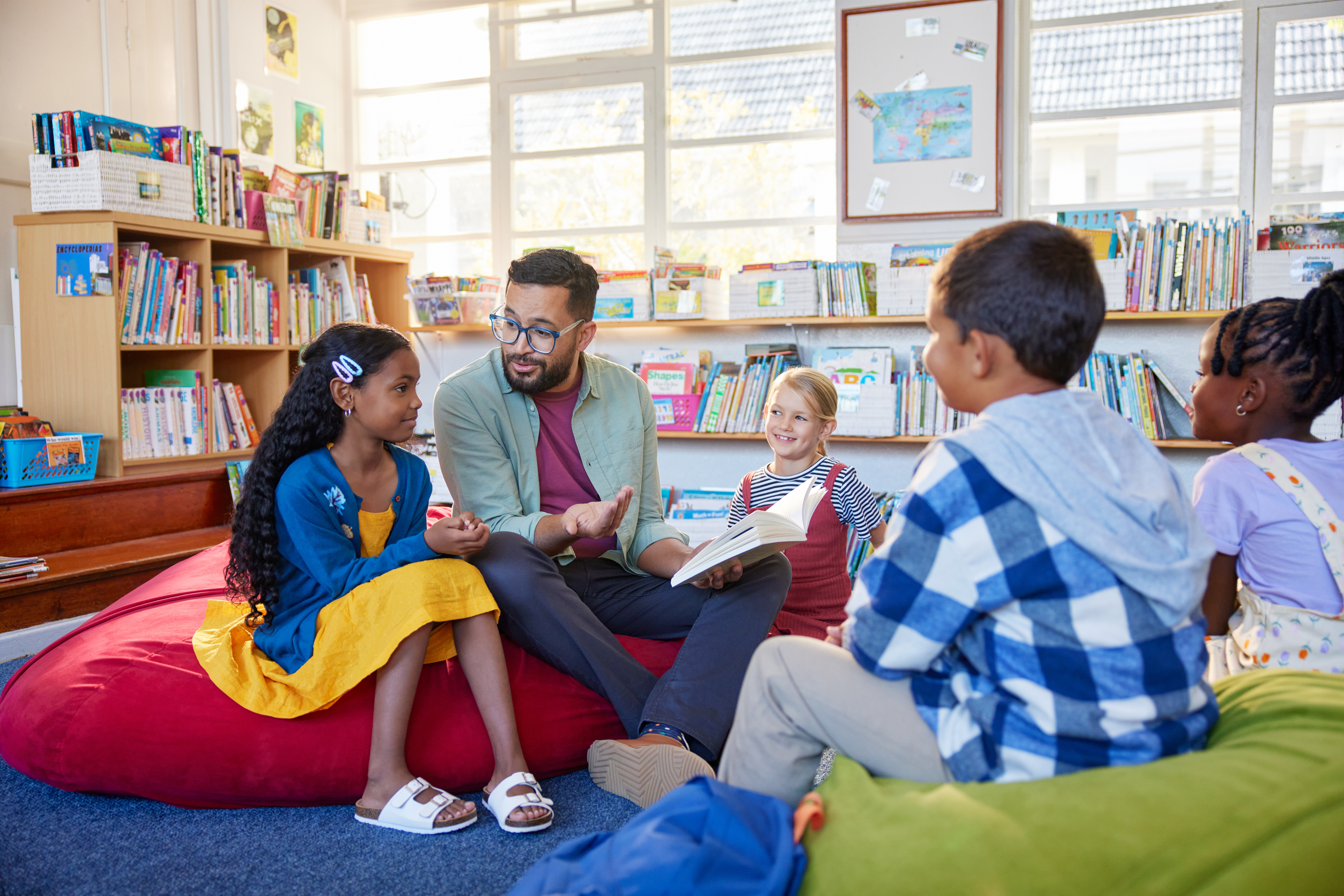 Teens in library program