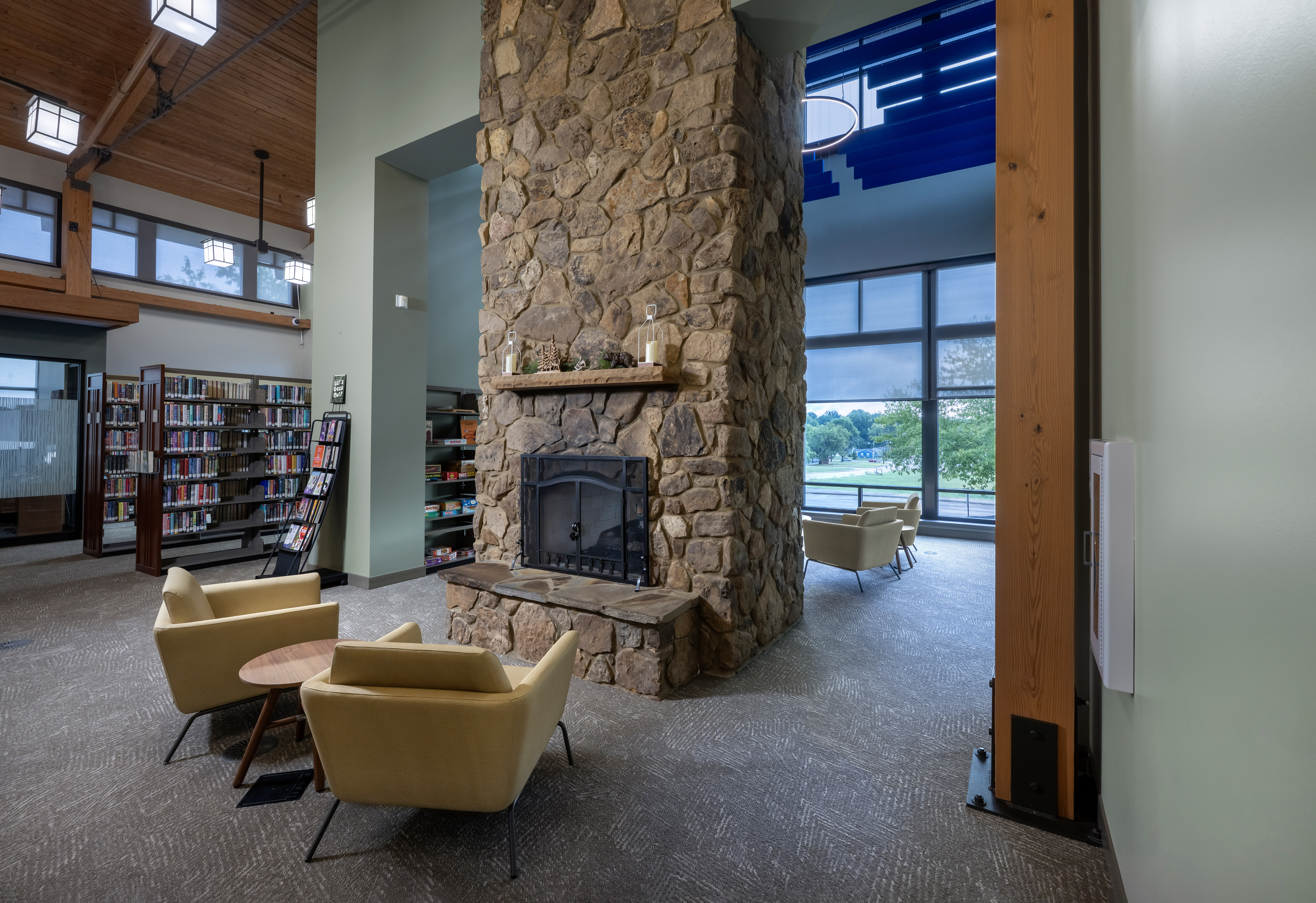 Teens in library space
