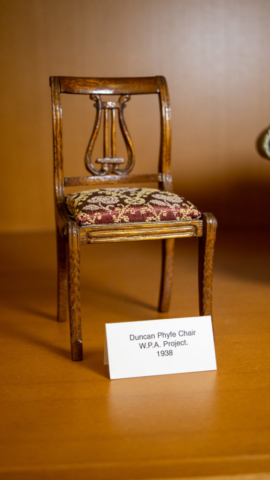 WPA Doll Furniture: Duncan Phyfe Chair, WPA Project, 1938